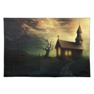 Halloween Graveyard Fabric Placemat