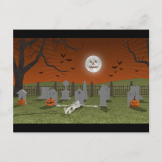 Halloween: Graveyard Scene: Postcard