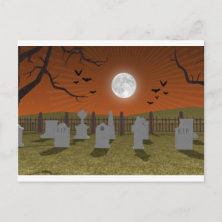 Halloween: Graveyard Scene: Postcard
