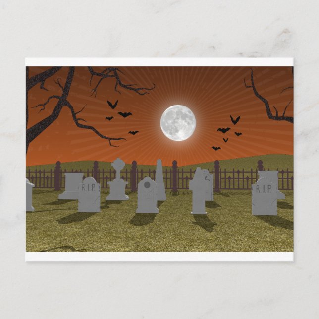 Halloween: Graveyard Scene: Postcard (Front)