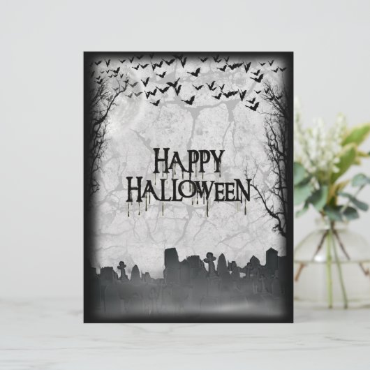 Halloween Graveyard Scene Silhouette (Standing Front)