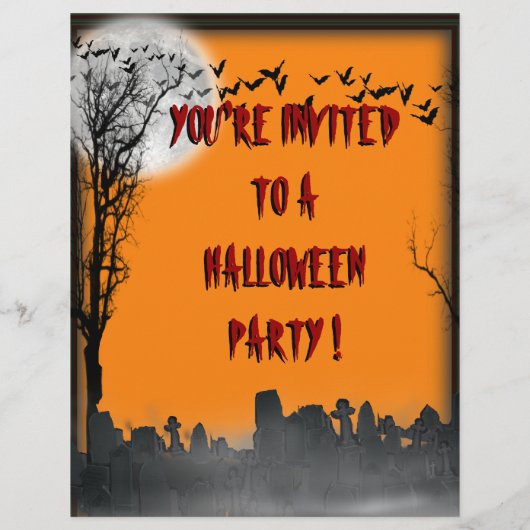 Halloween Graveyard Scene Silhouette (Back)