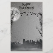 Halloween Graveyard Scene Silhouette (Front)