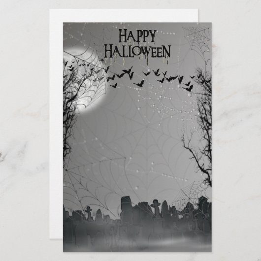 Halloween Graveyard Scene Silhouette (Front/Back)