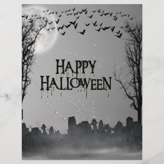 Halloween Graveyard Scene Silhouette