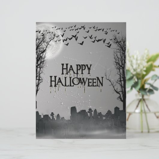 Halloween Graveyard Scene Silhouette (Standing Front)