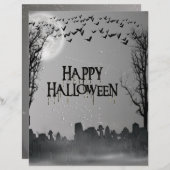 Halloween Graveyard Scene Silhouette (Front/Back)