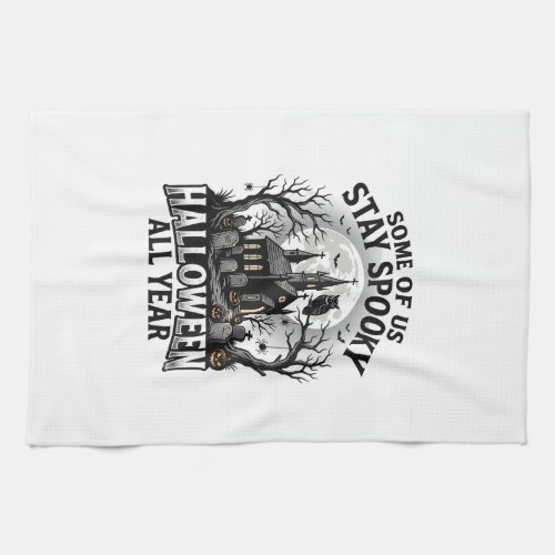 Halloween Graveyard Shirt for Spooky Season Fans_1 Kitchen Towel
