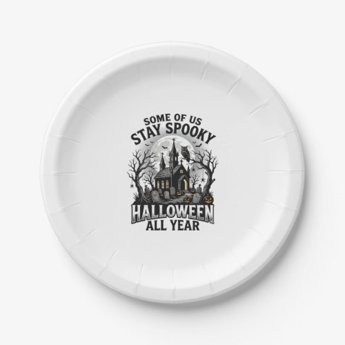 Halloween Graveyard Shirt for Spooky Season Fans_1 Paper Plates