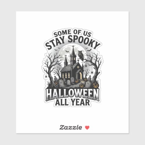 Halloween Graveyard Shirt for Spooky Season Fans_1 Sticker