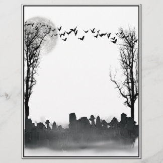 Halloween Graveyard Silhouette