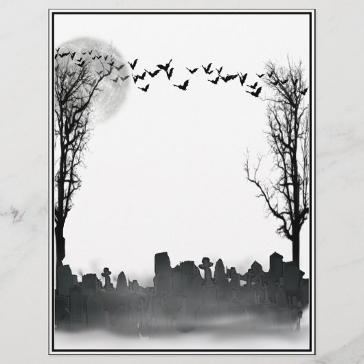 Halloween Graveyard Silhouette (Front)