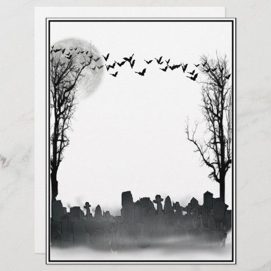 Halloween Graveyard Silhouette (Front/Back)