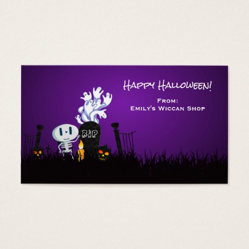 Halloween Graveyard Spooky Cute Skeleton  Ghosts