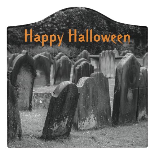 Halloween Graveyard Tombstones  Door Sign