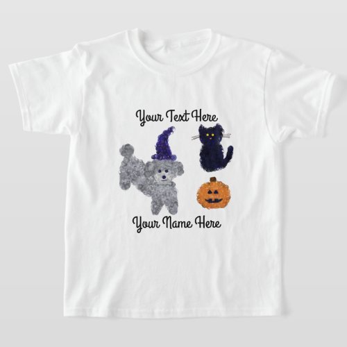 Halloween Gray Poodle 2_2 T_Shirt 