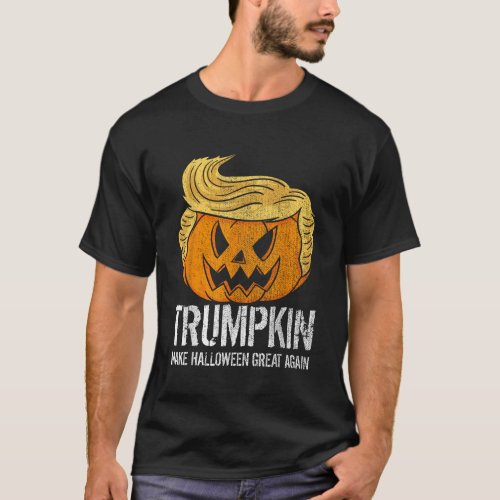 Halloween Great Again Donald Trump Trumpkin Pumpki T_Shirt