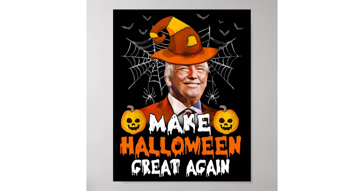 Halloween Great Again Funny Trump Jack O Lantern G Poster | Zazzle
