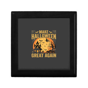 Halloween Great Again Haunted House Pumpkin Gift Box