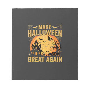Halloween Great Again Haunted House Pumpkin Notepad