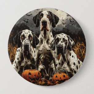 Halloween Great Dane Dogs Jack O Lantern Button