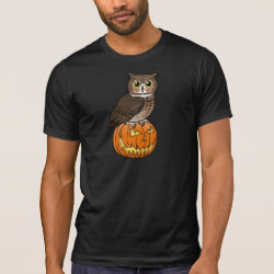 Halloween Great Horned Owl Men's Alternative Apparel Basic Crew Neck T-Shirt