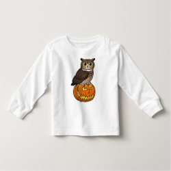 Halloween Great Horned Owl Toddler Long Sleeve T-Shirt