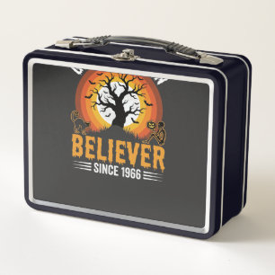 Halloween Great Pumpkin Believer Retro Skeleton Metal Lunch Box