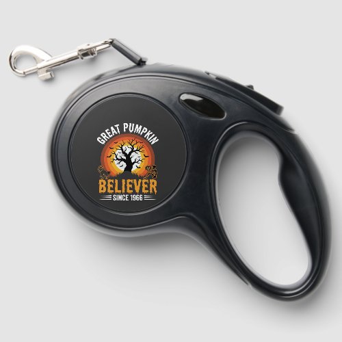 Halloween Great Pumpkin Believer Retro Skeleton Retractable Pet Leash