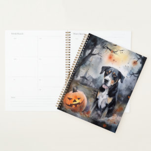 Halloween Greater Swiss With Pumpkins Scary Planner
