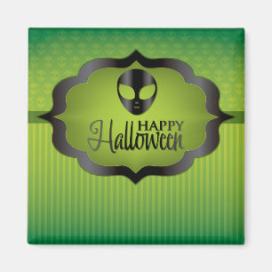 Halloween green alien magnet