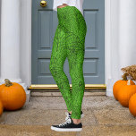 Halloween Green and Black Spider Web Leggings<br><div class="desc">Customize to change the green to any color.</div>