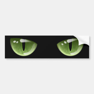 Halloween Green Cat Eyes Bumper Sticker