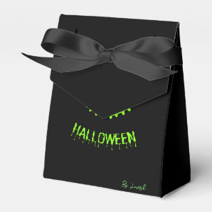 Halloween Green Monster Eyes Favor Bag Spooky Boxes