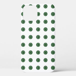 Halloween Green Polka Dot Eyes iPhone 12 Pro Case