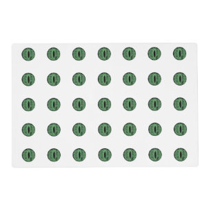Halloween Green Polka Dot Eyes Placemat