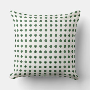 Halloween Green Polka Dot Eyes Throw Pillow