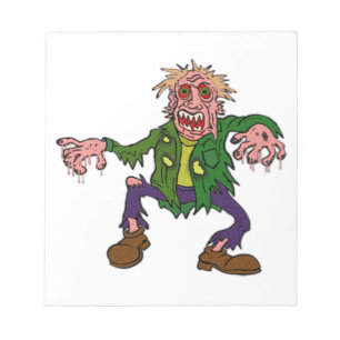 Halloween Green Zombie Monster Notepad