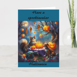 Halloween greeting card critter's Halloween
