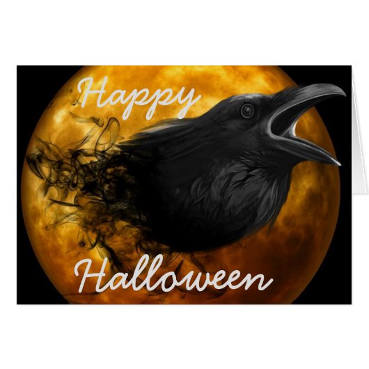 Halloween Greeting Card/Crow (Front Horizontal)