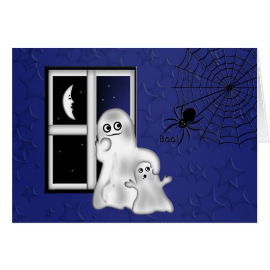 Halloween Greeting Card/Ghost Cards (Front Horizontal)
