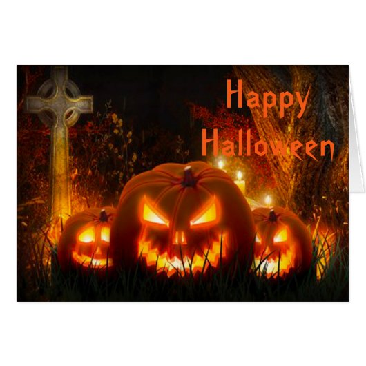 Halloween Greeting Card/Jack-o-lantern Cards (Front Horizontal)