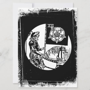 Halloween Greeting card Tarot Card Death on horse