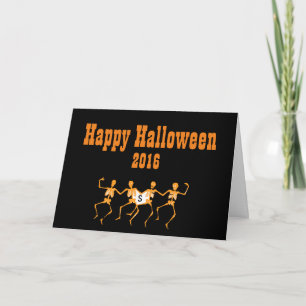 Halloween Greeting Card with Dancing Skull's