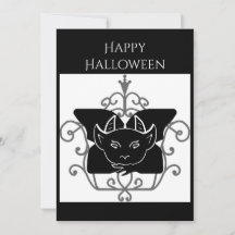 Halloween Greeting Card with Gargoyle