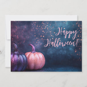 Halloween Greeting Card with Pumpkins