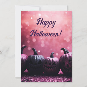 Halloween Greeting Card with Pumpkins