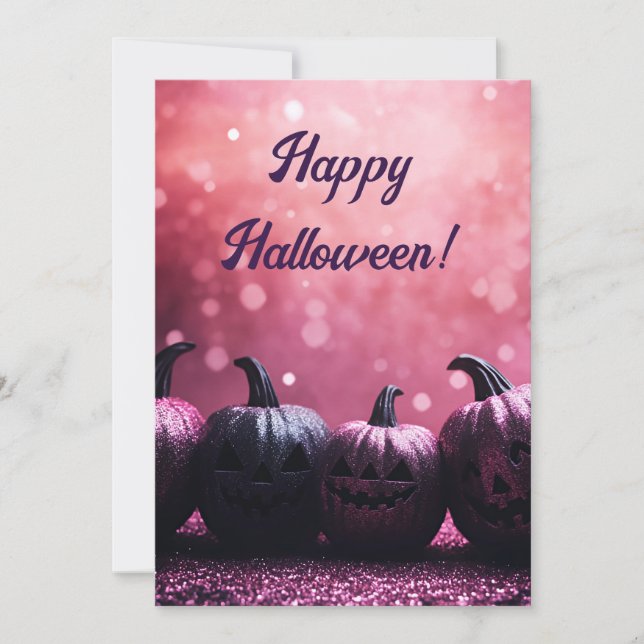 Halloween Greeting Card with Pumpkins (Front)