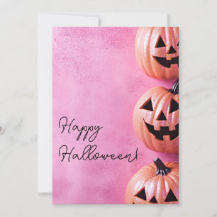Halloween Greeting Card with Pumpkins