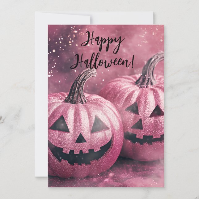 Halloween Greeting Card with Pumpkins (Front)